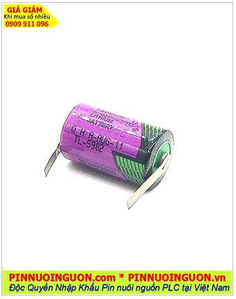 Tadiran SL-350; Pin nuôi nguồn PLC Tadiran SL-350 lithium 3.6v 1/2AA 1200mAh _Made in Israel